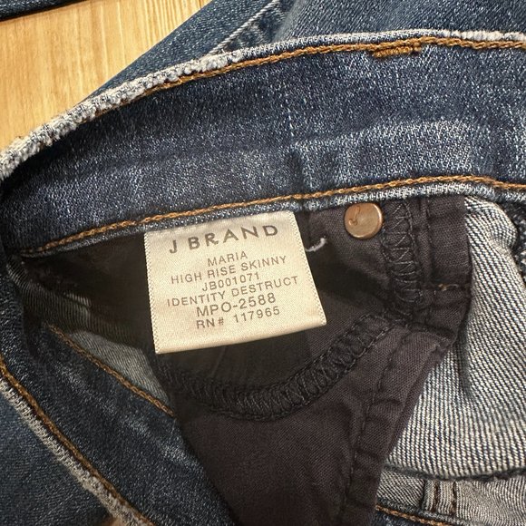 J Brand Maria Skinny High-Rise Jeans In Identity Destruct - Picture 9 of 12